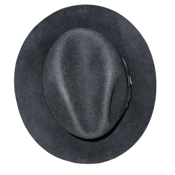 STACY ADAMS BLACK WOOL FEDORA - Picture 3 of 4
